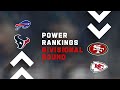 NFL Divisional Round Power Rankings