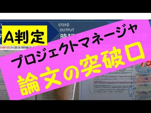 プロジェクトマネージャ試験 論文サンプル 論文ネタ１ 突破口６