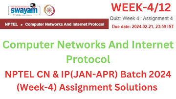 NPTEL Computer Networks and Internet Protocol Week-4 Assignment Solutions | Jan- Apr 2024