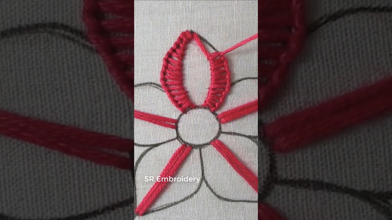 ❤️basic stitch !!! super easy modern flower embroidery tutorial for beginners❤️ 
