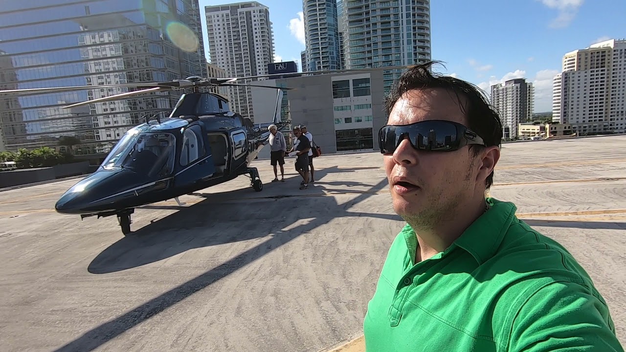 Just landed @ DT1 in the Agusta 109