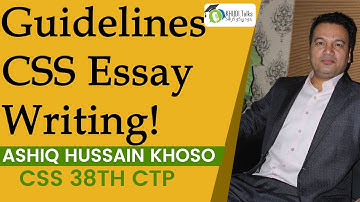 Guidelines CSS Essay Writing | CSS 2024 | CSS Exam Preparation | Ashiq H. Khoso | Khudi Talks