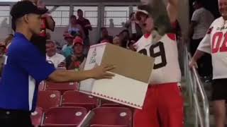 Browns Fans Find and Capture an Opossum in the Stands!