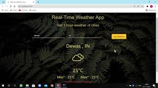 Real-time weather app | Weather app using React JS