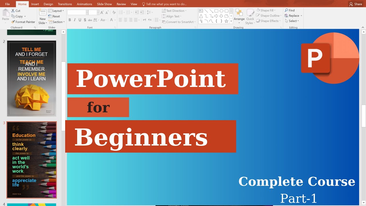 PowerPoint for Beginners/ Step by Step Tutorial - YouTube