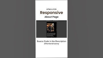 Create a Responsive About Us Page in HTML and CSS  #webdesign #responsivewebdesign #css #aboutus