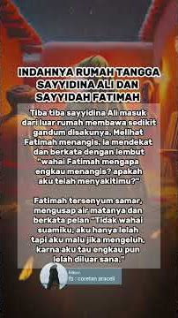 rumah tangga sayyidina Ali dan Fatimah Az-Zahra