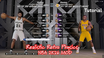How to Install Realistic Physics on Classic Retro Jerseys in NBA 2K26