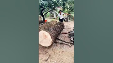 Clever way to unload wood to share