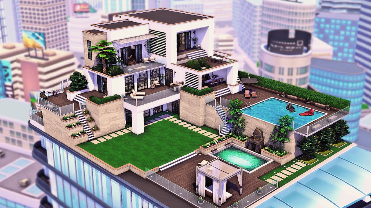 Dream Penthouse Apartment | The Sims 4 Speed Build - YouTube