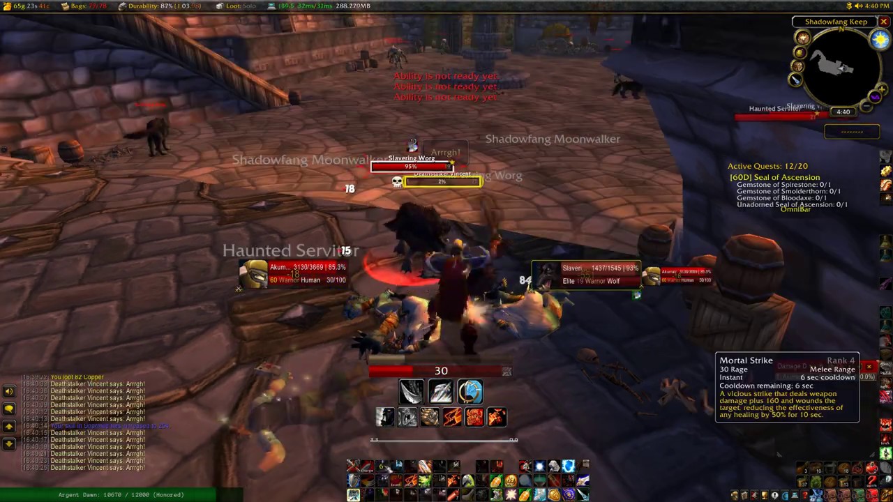 WoW Classic (ALLIANCE ONLY) Level up weapon skills from 1 to 300 in