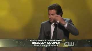 Bradley Cooper & Jennifer Lawrence win "Best Actor/Actress in a Comedic Movie" @ CCAs 2013