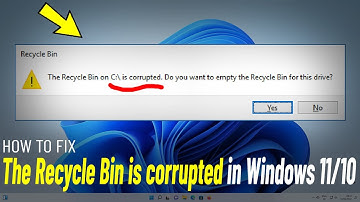 Fix The Recycle Bin on C:\ is corrupted in Windows 11/10 | How To Solve recycle bin is Corrupted 🗑️