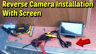 Reversing Camera Installation With Screen In Vivaro Campervan Conversion