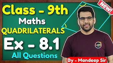 Class - 9th Ex - 8.1 Q1, Q2, Q3, Q4, Q5, Q6, Q7 (Quadrilaterals) Maths New NCERT CBSE @GREENBoard