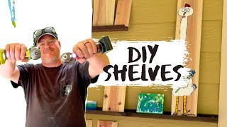 Weekend Project! Easy. Inexpensive. DIY Outdoor Shelves.