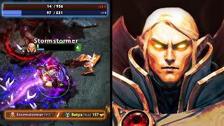 EPIC STORMSTORMER INVOKER PERFECT GAME AGAINST LESHRAC MID | Dota 2 Invoker