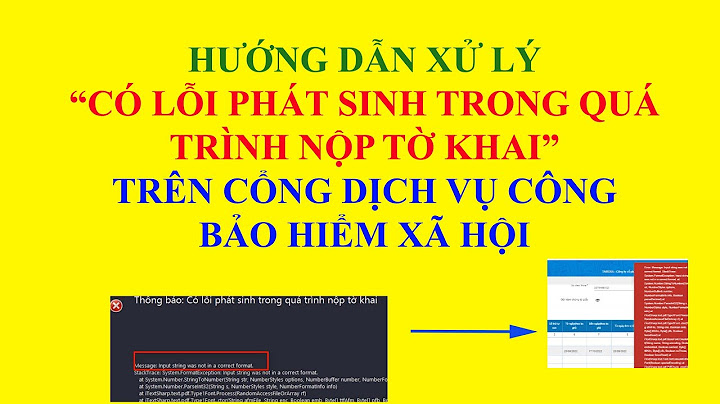 Thông báo: có lỗi phát sinh trong quá trình nộp tờ khai bhxh