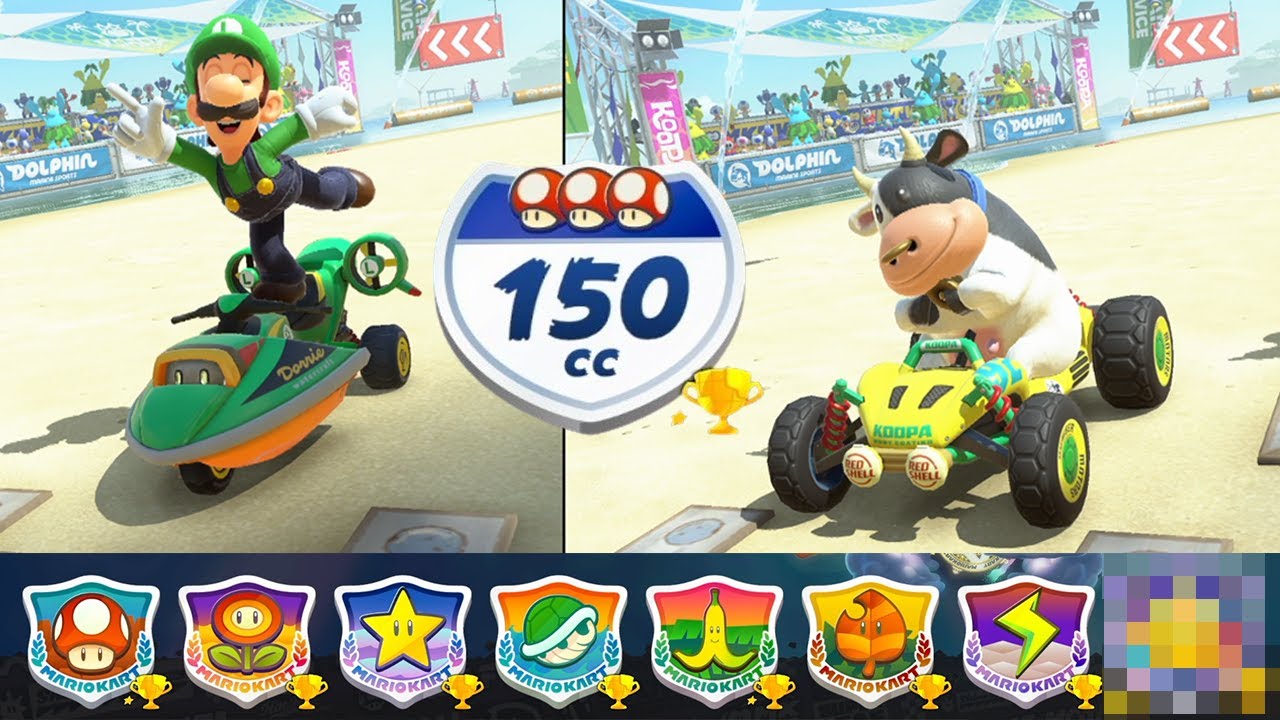 Mario Kart World - 2 player Grand Prix All 32 Tracks 150cc Full