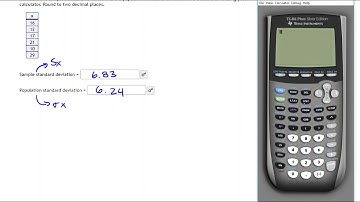 Standard Deviation using 1-var stats (83 & 84 explanation)