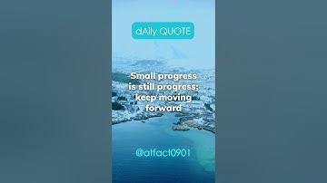 Small progress is still progress; keep moving forward