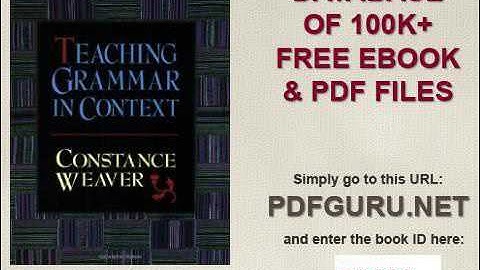 Teaching Grammar in Context