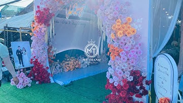 Combo cổng và backdrop thiết kế mới cho Dâu xinh tại Cái Bè Tiền Giang 😍