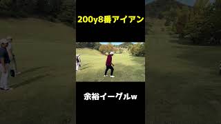 200y8番アイアンで余裕のバーディーのやつ#shorts