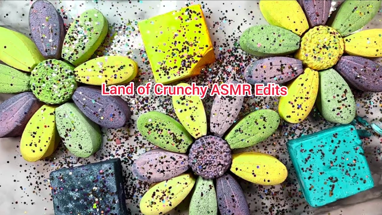 Dyed Colourful ?? Crunchy Gymchalk Crushing??|| @asmrcloud #gymchalkcrush ...