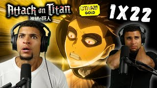 LEVI THE GOAT!! | ATTACK ON TITAN 1x22 REACTION! | *New Anime Fans*