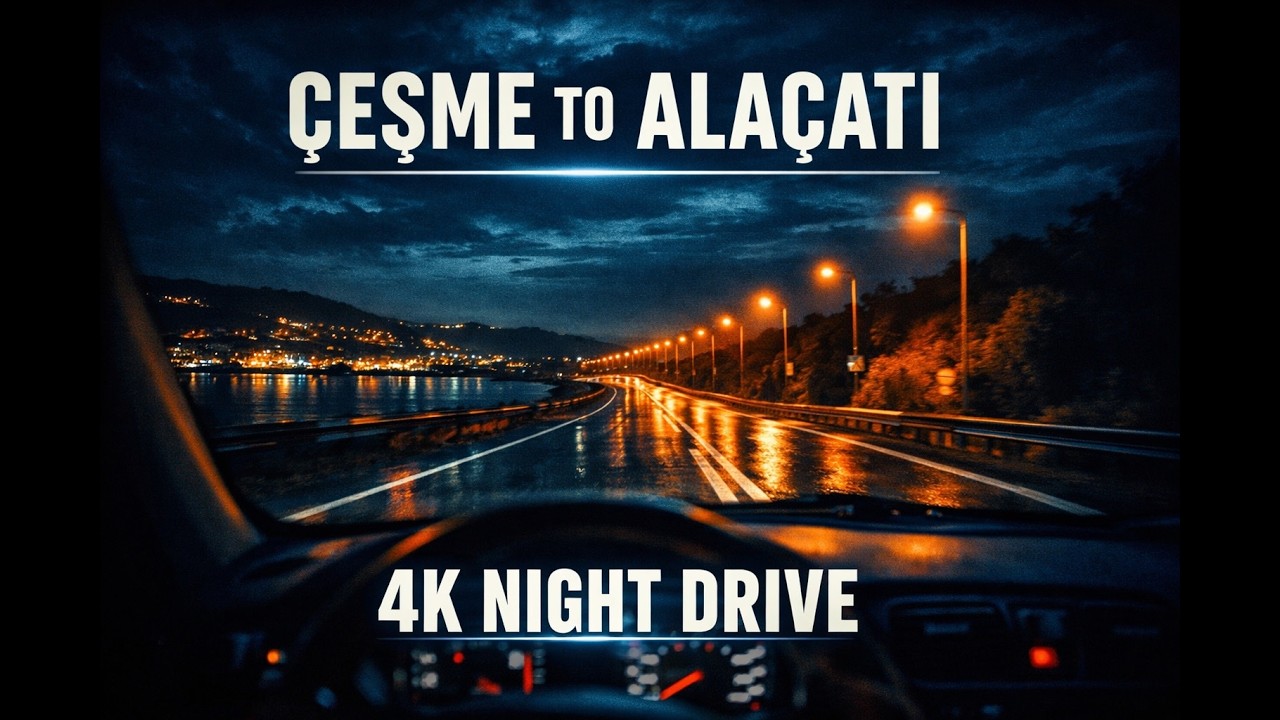 This Night Drive in Turkey Feels Unreal | Alaçatı to Çeşme in 4K