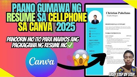 PAANO GUMAWA ng RESUME sa CANVA