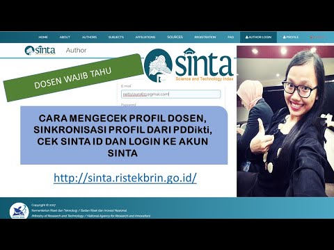 CARA MENGECEK PROFIL DOSEN, SINKRONISASI PROFIL DARI PDDikti, CEK SINTA ID DAN LOGIN KE AKUN SINTA