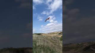 BIG first hit on 85ft freeride booter #motocross #dirtbike #jump