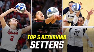 Top 5 returning setters for the 2025 NCAA women's volleyball season
