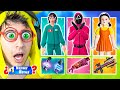 Random Juego del Calamar Skin Challenge 👧🏻⭕🟪🐙!! (Fortnite)