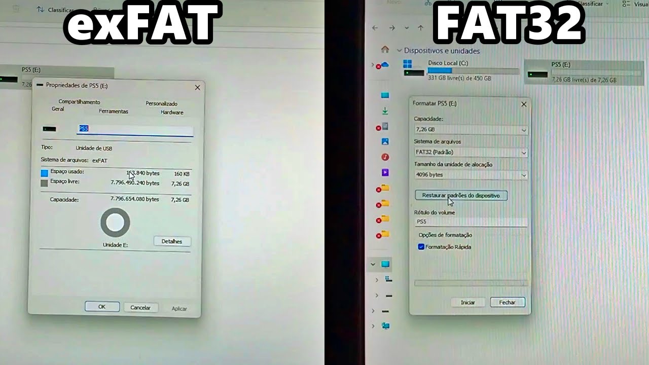 Como Formata Pendrive p/ exFAT [Usar No PlayStation 5]