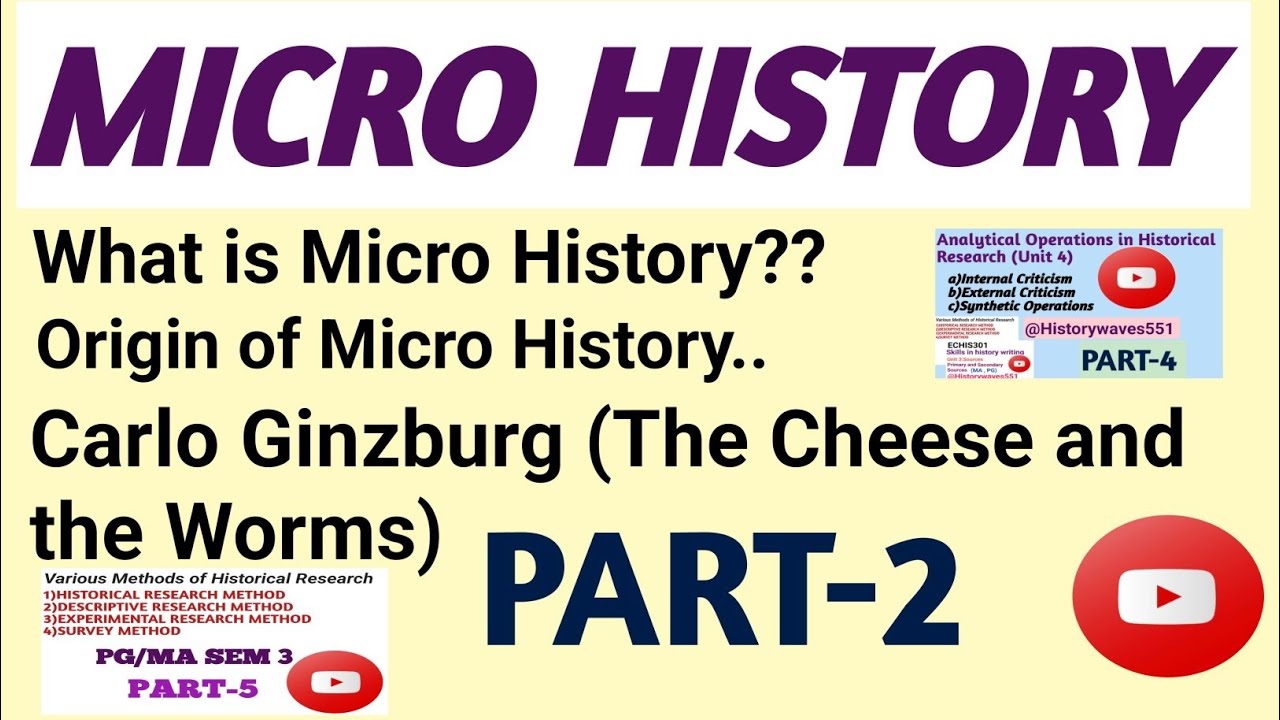Micro History PART 2 // Carlo Ginzburg's The cheese and Worms:The cosmos of a 16th century Miller