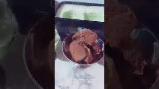 Chocolate and pistachio ice cream