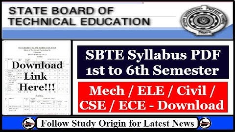 Bihar Polytechnic 1st Semester Syllabus 2023 | Bihar Polytechnic Mechanical Engineering Syllabus