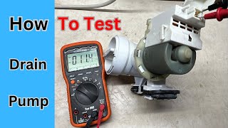 Washing Machine Drain Pump Test with Multi-meter