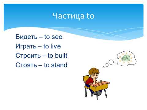 Школьный английский. Частица  to  в английском.