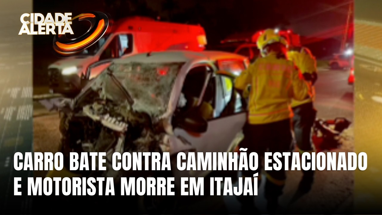 Acidente entre carro e caminhão mobiliza bombeiros e deixa jovem morto em SC