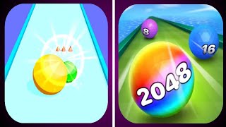 🌈👑 Run Balls 🆚 Ball Runner 2048 All Levels ProGame Mobile Walkthrough Vedio Gameplay ioS Android 🎮 screenshot 1