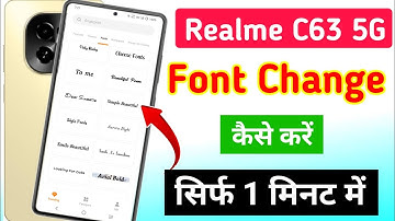 Realme c63 5g me font style kaise change kare | how to change font style in realme c63 5g 