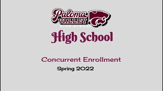Concurrent Enrollment Spring 2022