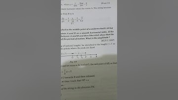 Examples of Elastic strings BA/BSC 6th Sem Dr.Ashok Kumar Saini