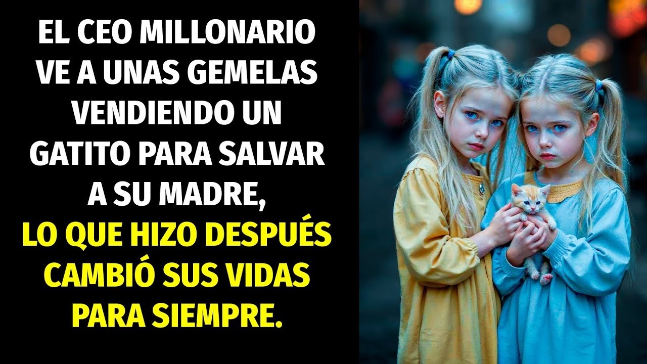 EL CEO MILLONARIO VE A UNAS GEMELAS VENDER UN GATITO PARA SALVAR A SU MADRE   SUS VIDAS CAMBIAN