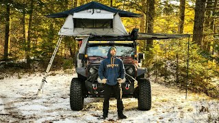 Rooftop Tent Winter Camping