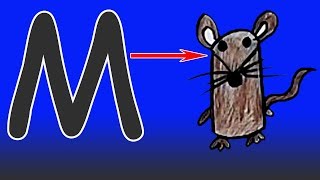 How To Draw Mouse - M Turn Into Mouse - Very Easy
